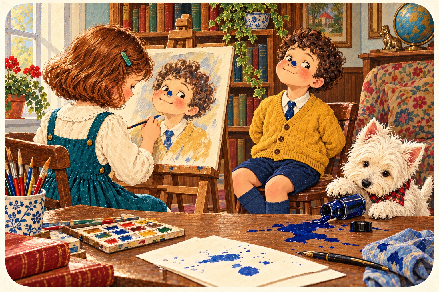 Jenny, Jake and the Westie illustrate appearance.