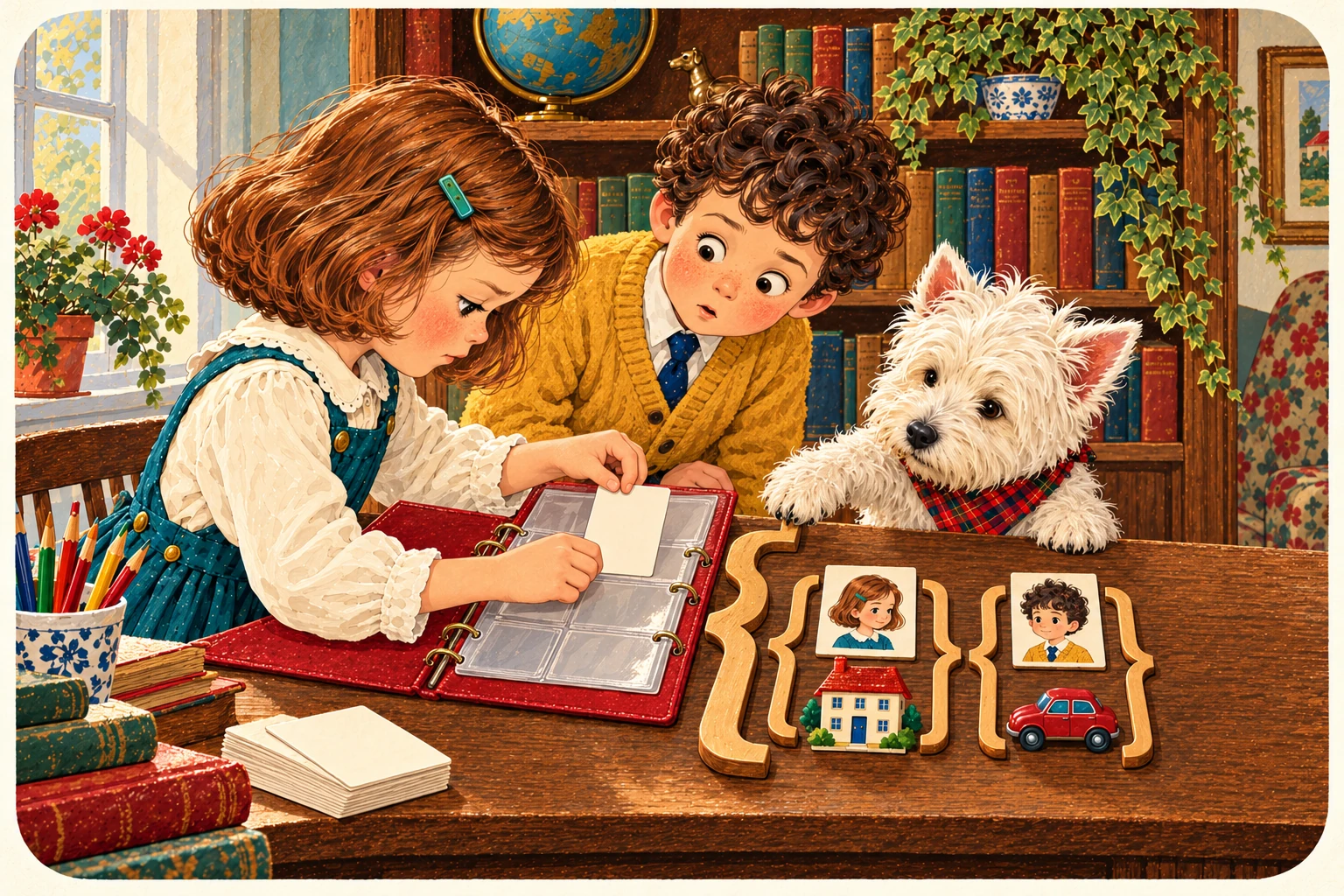 Jenny, Jake and the Westie illustrate begin.