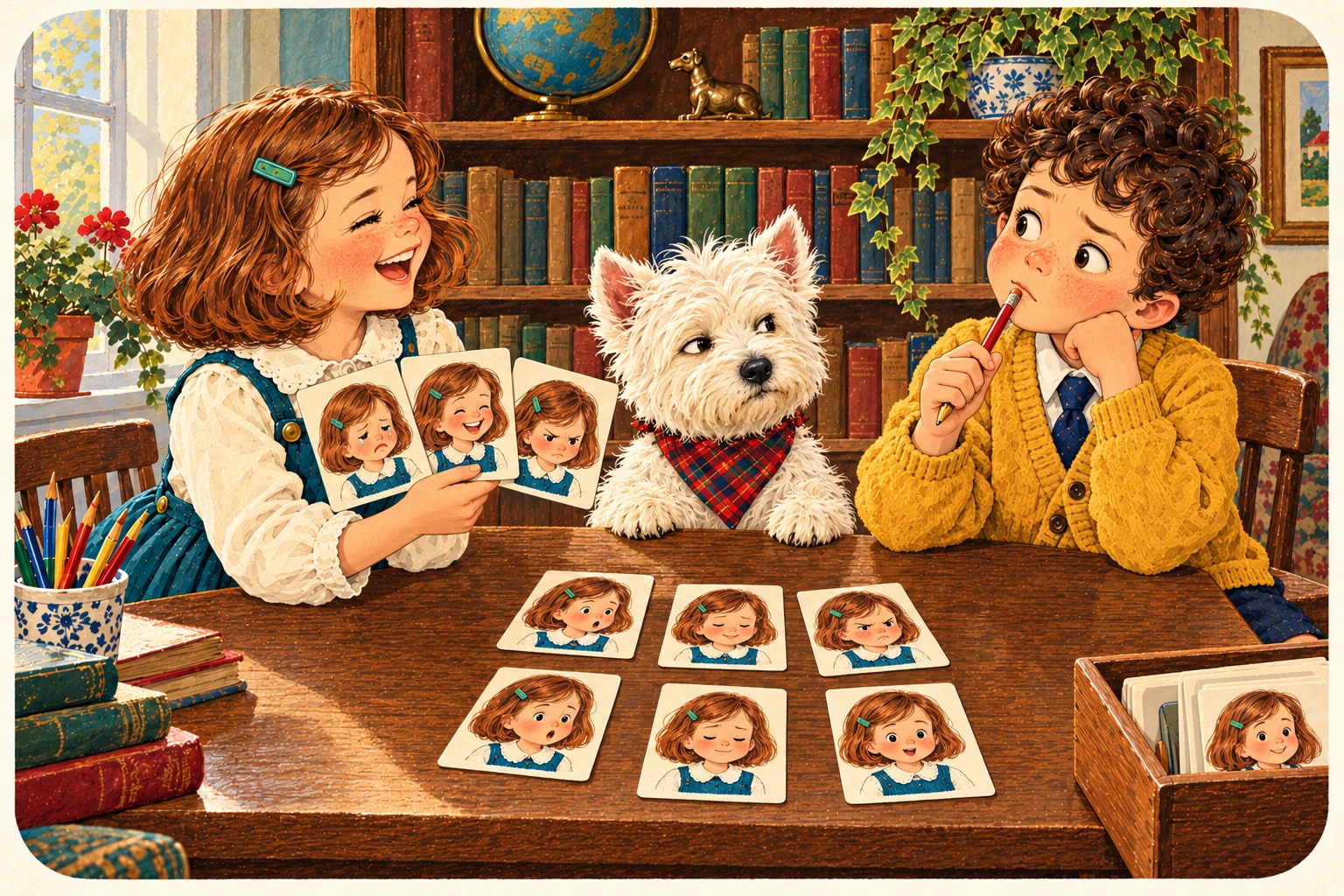 Jenny, Jake and the Westie illustrate expression-summary.