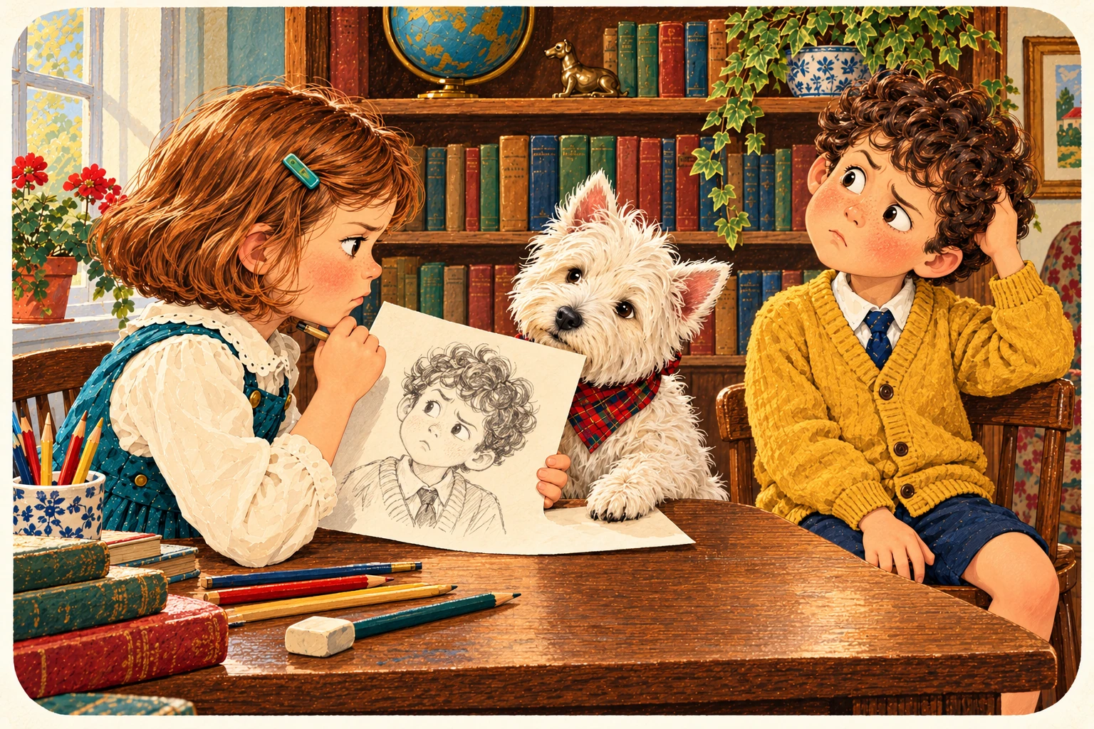 Jenny, Jake and the Westie illustrate expression.