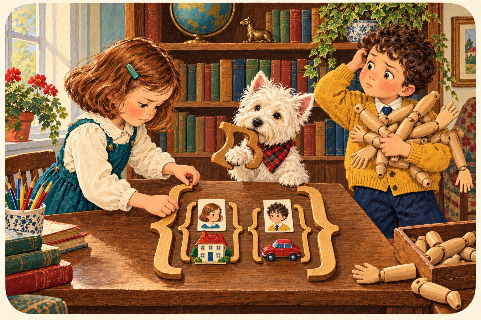 Jenny, Jake and the Westie illustrate principles.