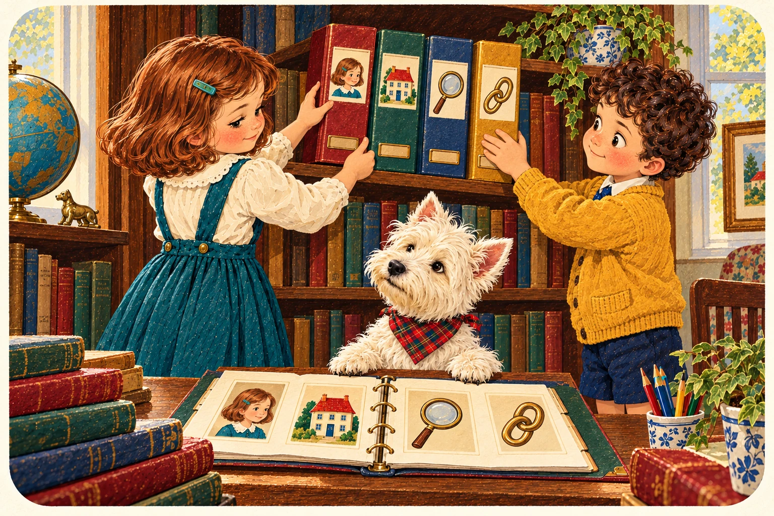 Jenny, Jake and the Westie illustrate print-all.